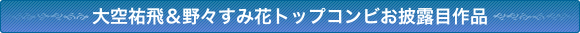 大空祐飛&野々すみ花トップコンビお披露目作品