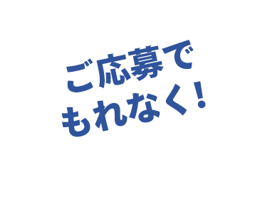 ご応募でもれなく！