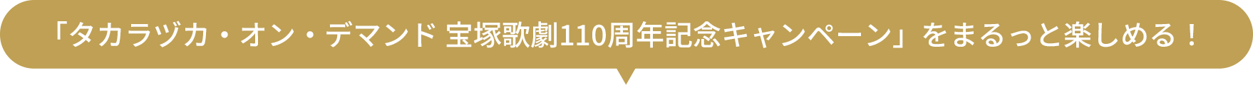 「タカラヅカ・オン・デマンド 宝塚歌劇110周年記念キャンペーン」をまるっと楽しめる！