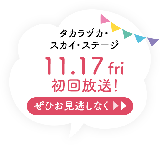 タカラヅカ・スカイ・ステージ 11.17 fri初回放送！ぜひお見逃しなく　詳細はこちら